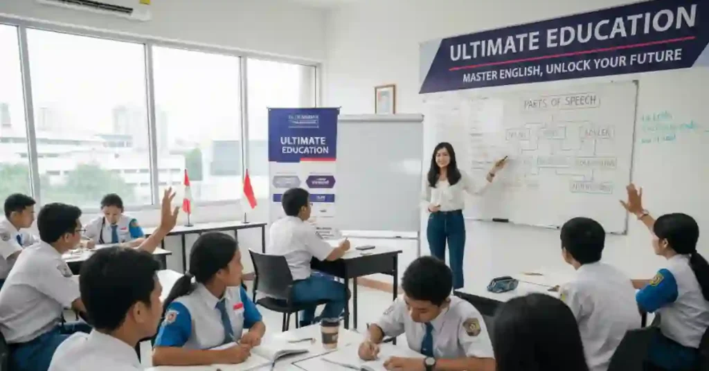 siswa ultimate education sedang belajar part of speech